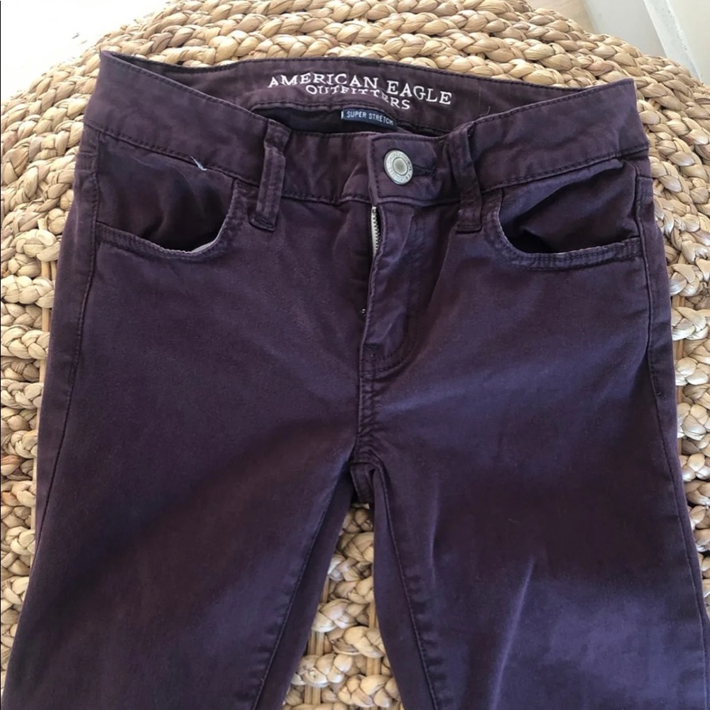 Rare dark purple A&E jeggings size 0 regular
